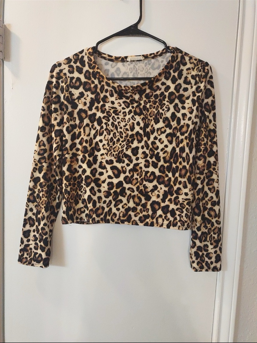 Olivia Rae Leopard Print Crop Top - Beige/Brown/Black